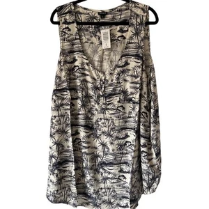 Torrid Women's Plus Size Challis Henley Pocket Sleeveless Tank - Size 5 - NWT - Picture 1 of 10