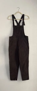 Aerie Women's Charcoal Gray Corduroy Front Bib Casual Overalls Pockets Size XS - Picture 1 of 11