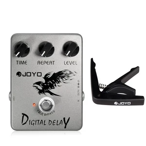 Pedal efecto para guitarra JOYO Digital Delay True Bypass mini tipo único + capo de guitarra - Imagen 1 de 12