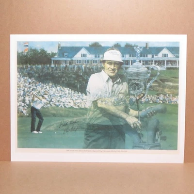 Raymond Floyd Signed Autographed Art Print 1986 US Open Shinnecock Hills 26x19 - Image 1 of 4