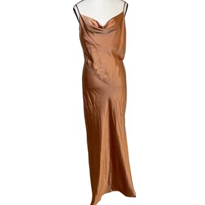 Sexy Vestido Sin Mangas 2Bella Para Mujer Sedoso Satén Grande Capucha Cuello Maxi Elegante - Imagen 1 de 13