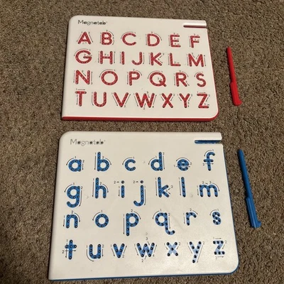 Magnatab A to Z Upper & Lowercase Magnetic Pen Activity Letter Writing Learn - Photo 1/4