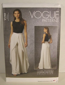 Vogue 1702 Claire Shaeffer Lined Pants w/ Overlay Misses' 14-22 Pattern Unut - Picture 1 of 3