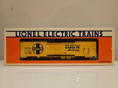LIONEL 6-16133 O GAUGE YELLOW SANTA FE REEFER CAR #16133 - Image 1 of 4