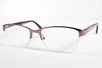 Anna Sui Eyeglasses AS204 Women Purple Semi-Rimless Metal Glasses Frames 52 mm - Imagem 1 de 4