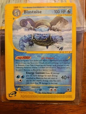 Blastoise (37) 037/165 Expedition moderately played English 9077 - Image 1 of 2