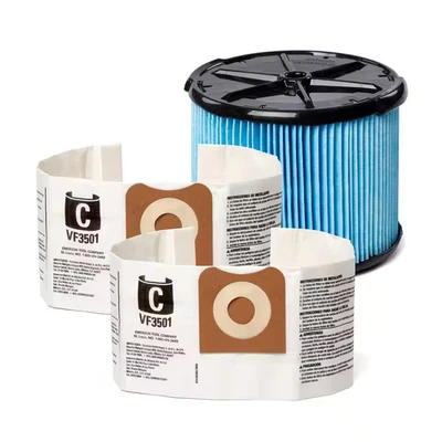 Genuine VF3511 Wet Dry Vac Filter Kit with Fine Dust Filter and 2 Dust Bags for - Image 1 of 4