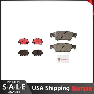 Juego de pastillas de freno Brembo delanteras y traseras de cerámica para Infiniti G37 X 3,7 L V6 cupé Foto 1 de 4