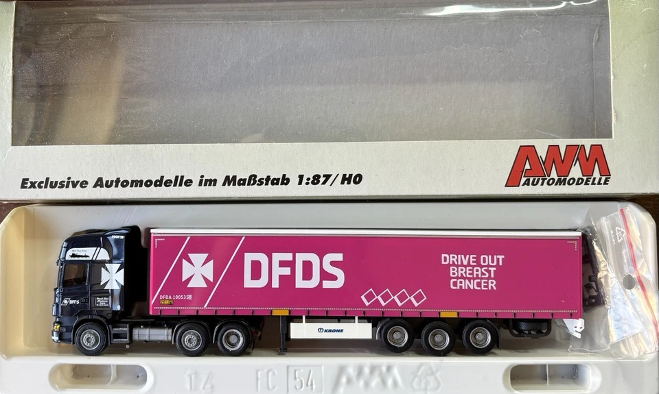 awm 1:87 DFDS Scania Breast Cancer - Immagine 1 di 1