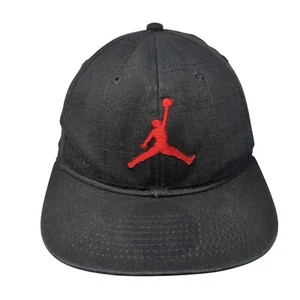 Jordan Jumpman Fitted Hat Black Youth One Size Embroidered 6 Panel - Picture 1 of 9