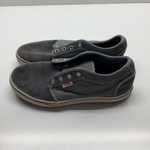 Vans Worlds #1 Scarpa Skateboard Giovani Sneakers Basse Grigio Tessuto Taglia 3 5