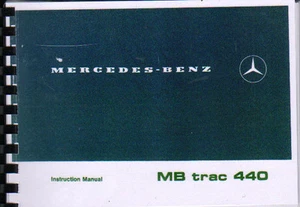 Libro manual de instrucciones del operador de tractor Mercedes-Benz ""MB trac 440 - Imagen 1 de 1
