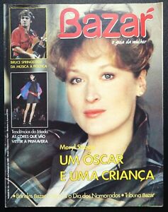 Bazar 1986 Meryl Streep Bruce Springsteen Raquel Welch Patty Duke Faye Dunaway