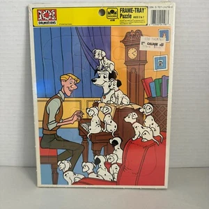 Vintage Kinder Walt Disney 101 Dalmations 8x11 Rahmen Tablett Puzzle Golden Neu in Verpackung - Bild 1 von 9