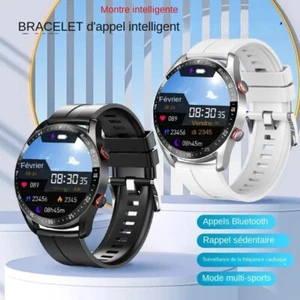 YP _ Montre Connectée HW20 pour Entreprise, ECG + PPG, Bluetooth, Appels, Blanc - Photo 1/22