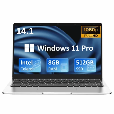 Auusda 14.1" A146G-Intel Celeron J4125, 8GB DDR4, 512GB SSD - Image 1 of 4