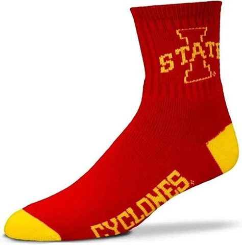 Iowa State ISU Cyclones NCAA 1/4 Quarter Socks - *Large Cover