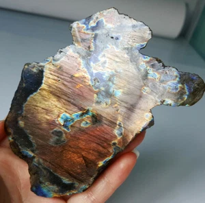 TOP 133G Natural Púrpura Flash Arco Iris Labradorita Cristal Pulido Curación YI35 - Imagen 1 de 12