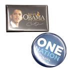 Campaign Button Set Barack Obama Joe Biden Pins 2008 Pinback Democrat One Nation