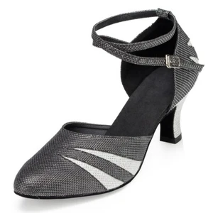 Scarpe da ballo moderne latine donna festa tango sala da ballo salsa scarpe con tacco interno 4Co - Foto 1 di 22