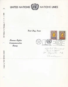 UN #121/122 HUMAN RIGHTS 1963 - Meter Digest - Bild 1 von 1