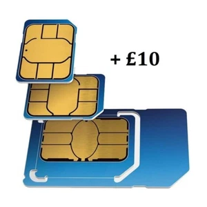 o2 KARTA SIM | Pay as you go z 10 £ kredyt wstępnie załadowany, wszystkie telefony - Zdjęcie 1 z 2