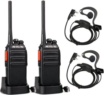Retevis RT24 PMR446 Walkie Talkie 16 Kanäle Handfunkgerät mit Headset Kopfhörer - Bild 1 von 4