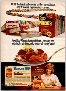 Anuncio impreso 1981 Buc Wheats cereal toque de miel sabor con cupón vintage 8x11 - Imagen 1 de 1