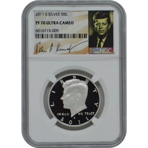 2011-S Proof Silver Kennedy NGC PF70 Ultra Cameo Half Dollar Coin Cover