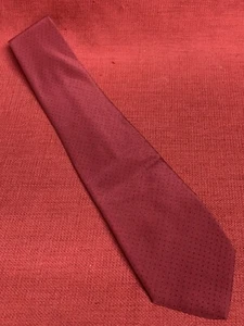 Cetera Red Men's Seta Silk Tie w/ Blue Polkadots 55”x 3 1/2” Italy - Picture 1 of 4
