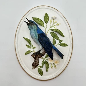 Placa de pared Franklin porcelana THE MOUNTAIN BLUEBIRD 3D de Colin Newman 1982 - Imagen 1 de 10