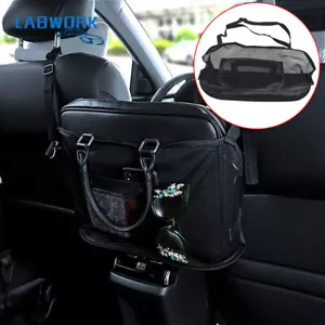 Black Car Seat Back Holder Elastic Net Pocket Storage Organizer For Universal - Picture 1 of 9