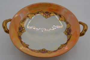 Antique Handled Lusterware Bowl Hand Painted Signed 1923 - Picture 1 of 13