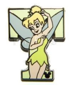 Disney Pin 82342 DLR Hidden Mickey Series Alphabet Letter T for Tinker Bell # - Picture 1 of 1