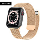 For Apple Watch iWatch Band Series 7th 41 45 mm 2-Piece Style Steel Mesh Strap