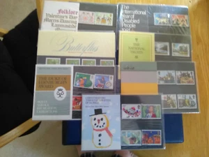 G B MNH STAMPS PRESENTATION PACKS 1981 YEAR SET OF 7 PACK NO 124-130. - Picture 1 of 5