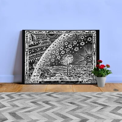 Vintage alchemy print: Camille Flammarion, L'atmosphere 1888 — vintage astronomy - Image 1 of 4