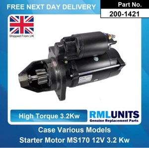 Starter Motor For Case Hi Torque 3.2 Kw MS170 AZE4217 11132010 - Picture 1 of 5