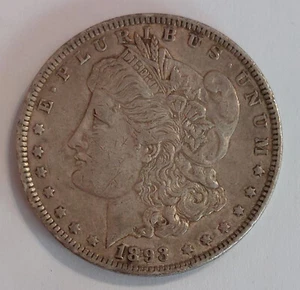Moneda antigua de 1 dólar de plata Morgan 1893 agradable XF - BAJA 389.000 de colección - Imagen 1 de 4