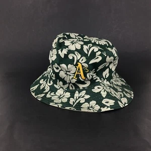 MLB Oakland A's Athletics / ARROWHEAD Reversible Floral Bucket Hat Adult O/S - Picture 1 of 6