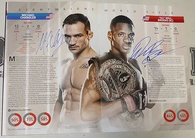 Stephan Bonnar Will Brooks King Mo Michael Chandler Signed Bellator 131 Program - Image 1 of 4