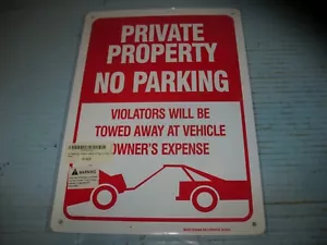 Private Property No Parking 14" x 10" Metal sign - Picture 1 of 2