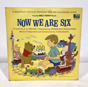 WALT DISNEY STUDIO NOW WE ARE SIX 12” LP VINYL & BOOK 1968 DISNEYLAND RECORDS - Picture 1 of 6