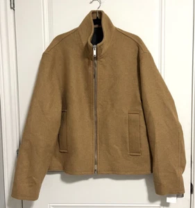 Zara Men's Stand Collar Zip Wool Blended Jacket - Size L - MRSP$200 - Picture 1 of 15