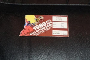 1989 BILLS VS REDSKINS NFL HALL OF FAME SPIEL TICKET STUB BRADSHAW BLOUNT SHELL W - Bild 1 von 2