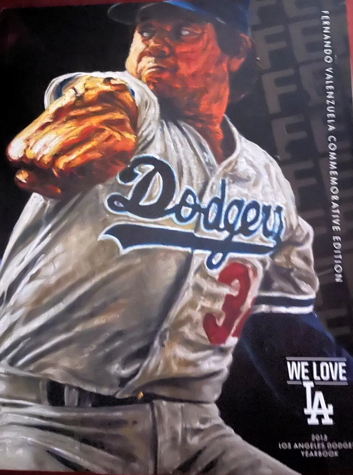 2015 LOS ANGELES DODGERS MLB YEARBOOK TRIBUTE FERNANDO VALENZUELA ANIVERSARY - Image 1 of 1