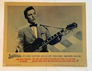 Tarjeta de lobby Fats Domino Buddy Knox Jerry Lee Lewis Jamboree original 11X14 #3 1957 - Imagen 1 de 2