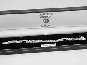 Hermosa pulsera Mackintosh de plata de ley totalmente sellada - Imagen 1 de 6