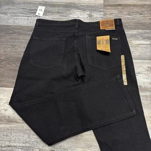 NWT Volcom Solver Black Mens 32x30 Stretch Modern Fit Straight Leg Skater Jeans - Picture 1 of 12