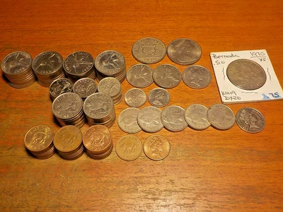Lote mixto de monedas circuladas de Bermudas Foto 1 de 4